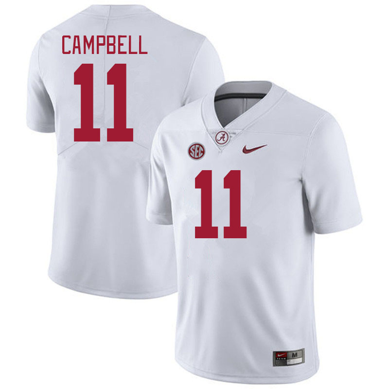 Men #11 Jihaad Campbell Alabama Crimson Tide College Football Jerseys Stitched-White